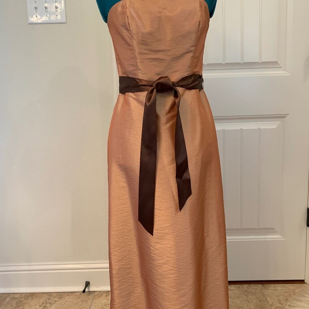Bill Levkoff Classic Strapless Gown in Gold